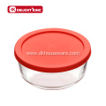 PE Lid Oven Safe Round Glass Food Containers